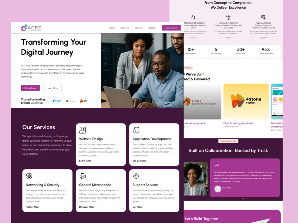 D-Ace TechSoft Awora Studio Website Design