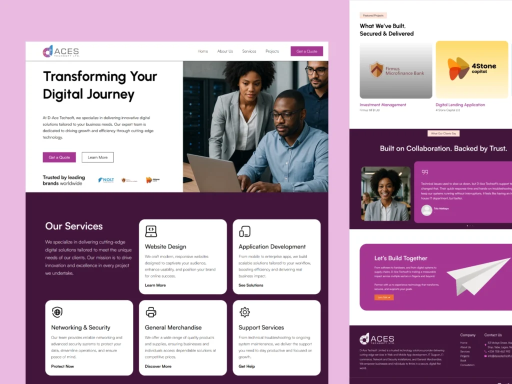 D-Ace TechSoft Awora Studio Website Design
